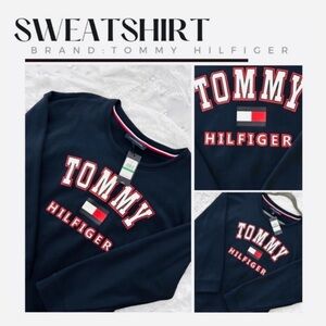 NWT Tommy Hilfiger LoGo Full Sleeve Crewneck Pullover Sweatshirt
